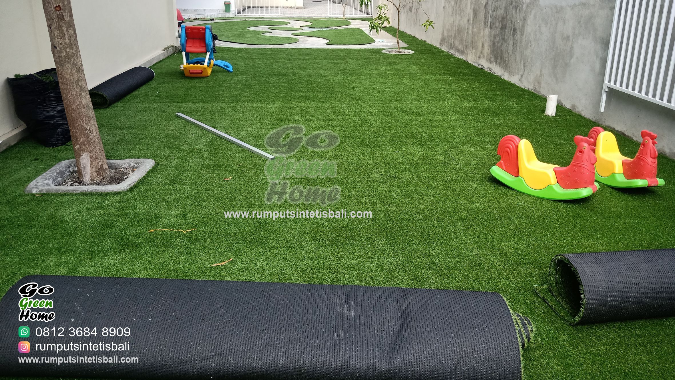 Pasang Rumput Sintetis Playgroud di Denpasar