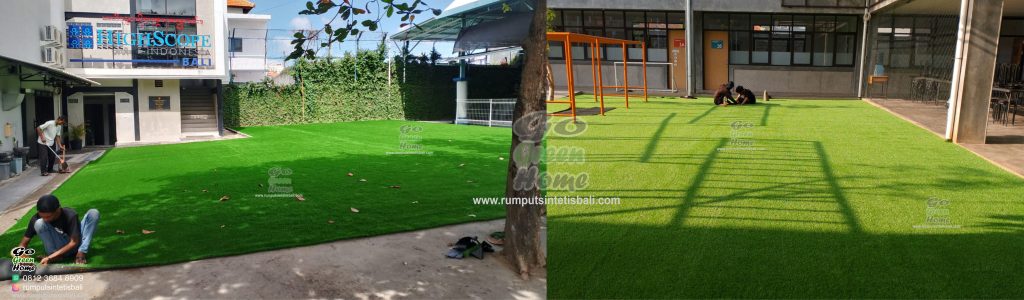 Pemasangan Rumput sintetis Sekolah